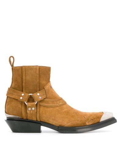 Balenciaga Suède Santiag Laarzen in het Bruin voor heren - Lyst