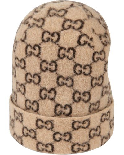 Gucci Muts Met GG Patroon in het Naturel voor heren - Lyst