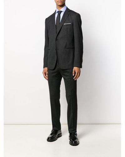 Tonello Wool Slim-fit Formal Suit in Black for Men - Lyst