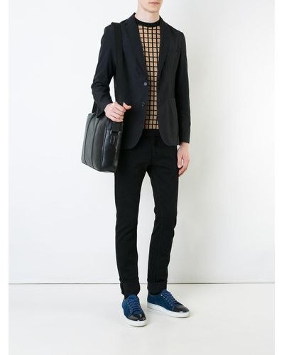 Cerruti Leather Laptop Bag in Black for Men - Lyst