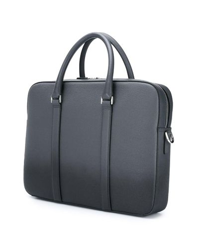 BOSS by Hugo Boss Leather Laptop Bag in Grey (Gray) for Men - Lyst