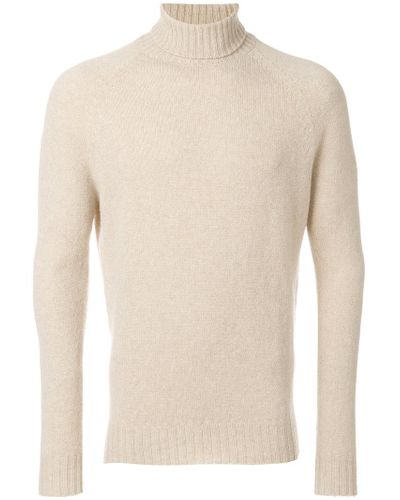 Drumohr Wool Roll Neck Sweater in Brown for Men - Lyst