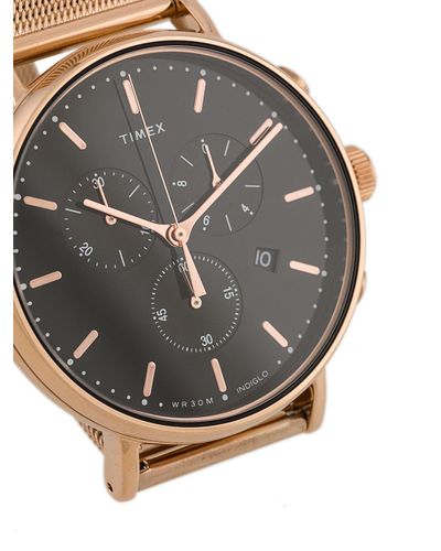 Timex Fairfield Chrono 41mm Watch in Gold (Metallic) for Men | Lyst