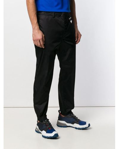 prada rubber cuff jogger pants