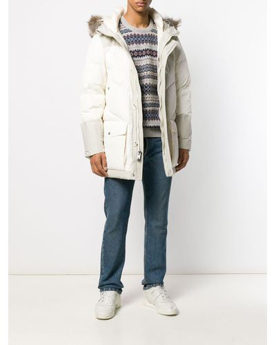 white padded parka