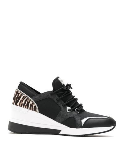 MICHAEL Michael Kors Linen Liv Sneakers in Black - Lyst