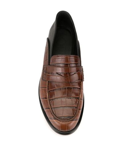 loewe croc loafers