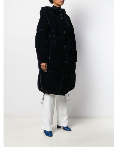 Piumino lungo di Tommy Hilfiger in Nero | Lyst