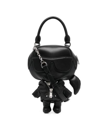 Karl Lagerfeld Leather Ikonik 3d Doll Bag in Black | Lyst
