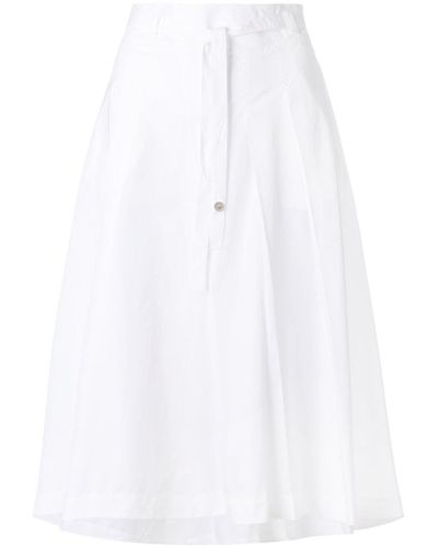 Loro Piana Cotton Flared Skirt in White - Lyst