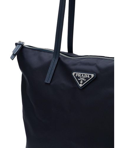 Bolso shopper de nylon Prada de Tejido sintético de color Azul | Lyst