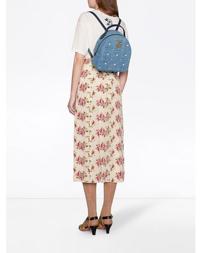 gucci denim backpack