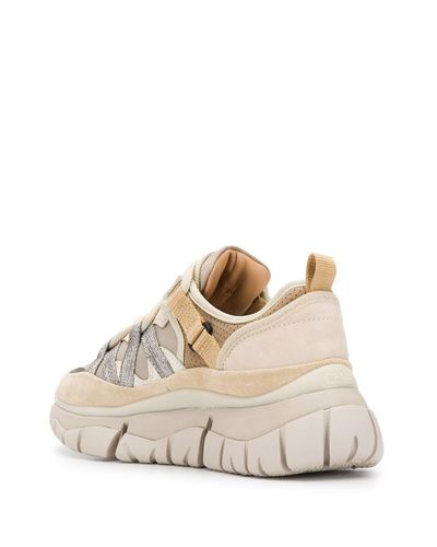 Chloé Blake Wandel Sneakers in het Naturel - Lyst