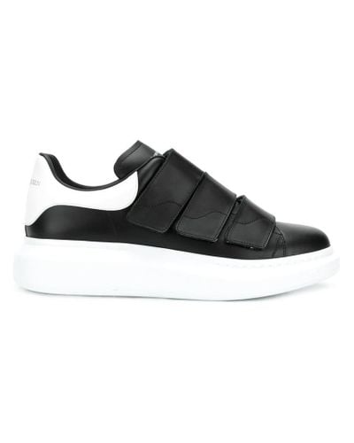 Baskets à attaches scratch et plateforme Cuir Alexander McQueen pour homme  en coloris Noir - Lyst