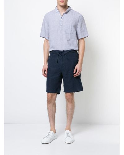 Onia Linen Josh Pullover Short Sleeve 