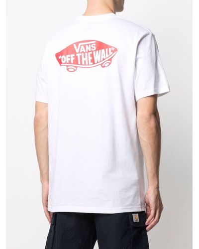 Vans Baumwolle T-Shirt mit Logo-Print in Weiß für Herren - Lyst