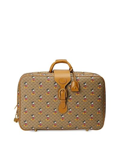Maleta con estampado de Mickey y GG de x Disney Gucci de Algodón de color  Marrón para hombre | Lyst