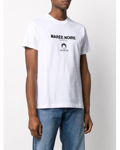 Marine Serre Cotton Printed T-shirt in White for Men - Lyst