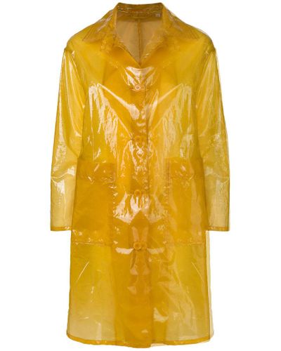 yellow transparent raincoat