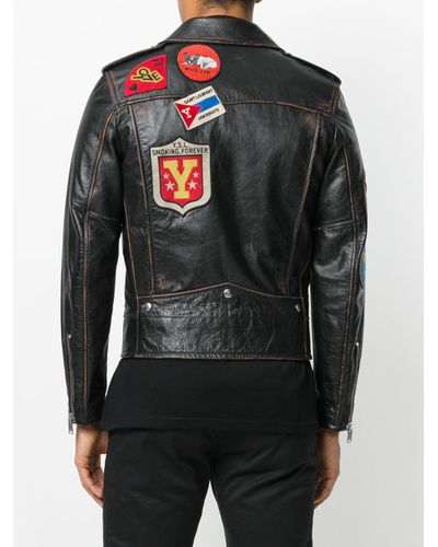 biker jacket with patches