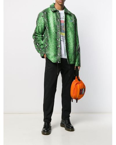 green snakeskin jacket