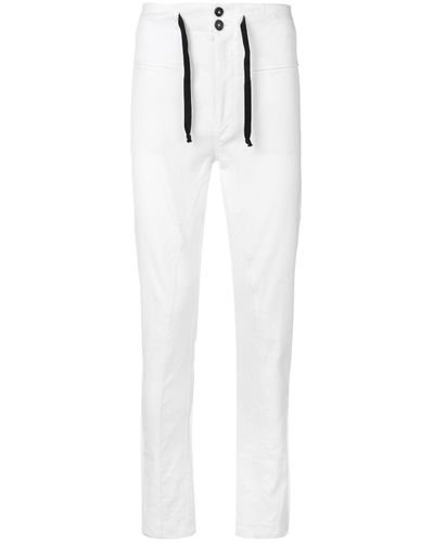 white slim fit trousers