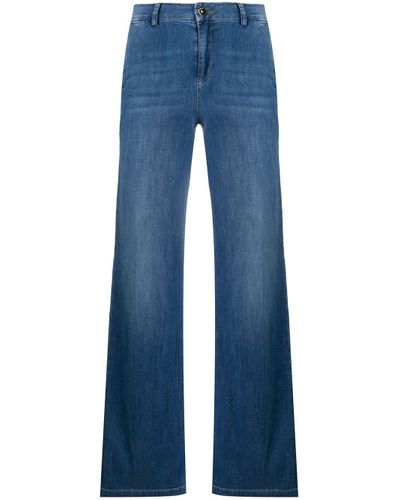 Liu Jo Denim Mid-rise Wide-leg Jeans in Blue - Lyst