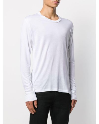 Tom Ford Wool Crew Neck T-shirt in White for Men - Lyst