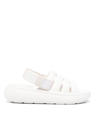 UGG Sport Yeah Slingback Sandals in White | Lyst