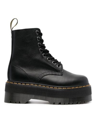 Dr. Martens Leather 1460 Pascal Max Platform Boots in Black | Lyst ...
