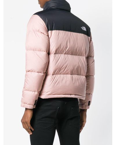 pink nuptse coat