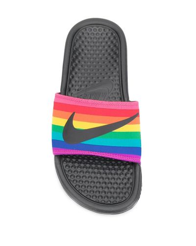 rainbow nike sandals
