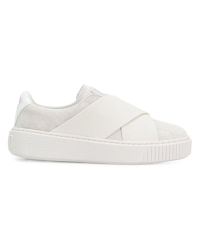 puma platform x white