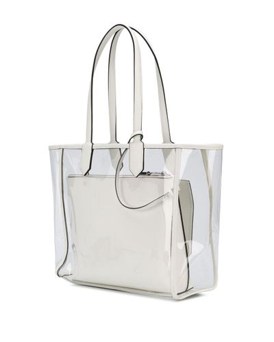 Karl Lagerfeld K/journey Transparent Tote in White - Lyst