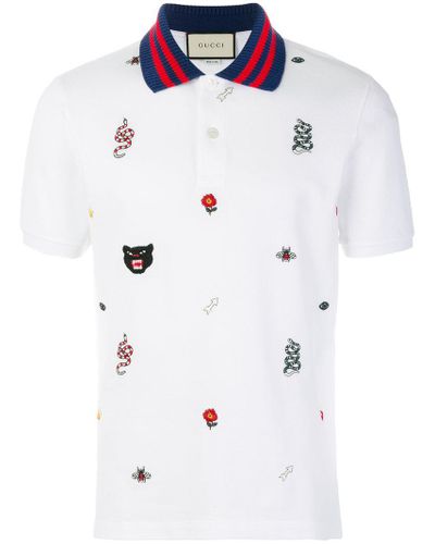 mens white gucci polo shirt