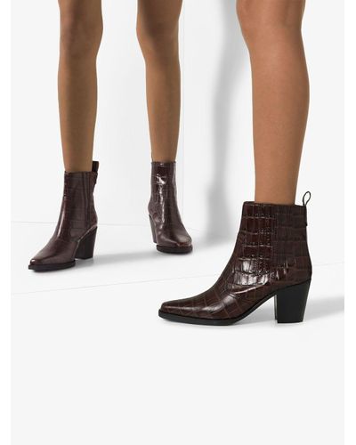 ganni croc boots