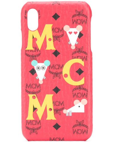 red mcm phone case