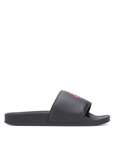 Marcelo Burlon County Of Milan Wings print sliders in black | Ciabatte Uomo  \u003e Il Nostro Tempo