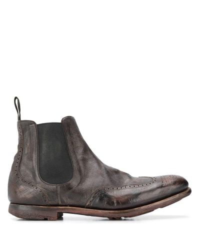 distressed brown boots mens
