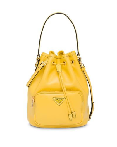 prada duet leather shoulder bag