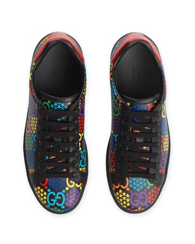 Zapatillas Ace GG Psychedelic Gucci de Lona de color Negro | Lyst