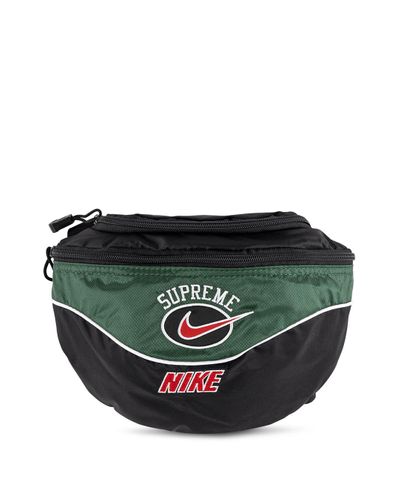 supreme nike shoulder bolsa green