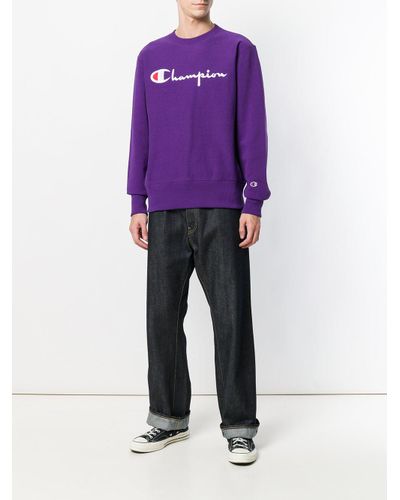 champion purple sweater