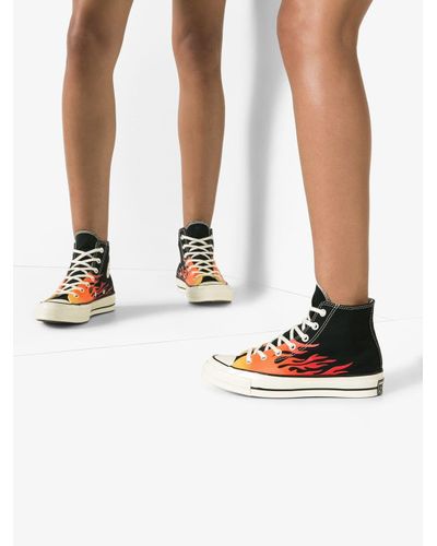 Zapatillas altas Chuck 70 con llamas estampadas Converse de Algodón de  color Negro | Lyst