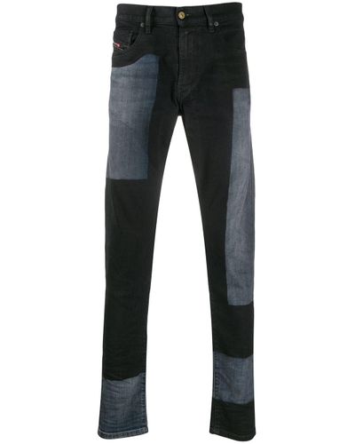 two tone denim pants