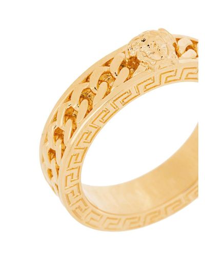 chained medusa ring versace