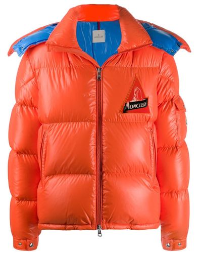 orange moncler puffer jacket