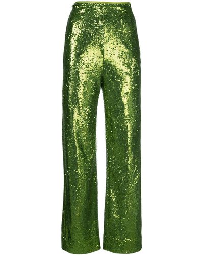 green sequin pants