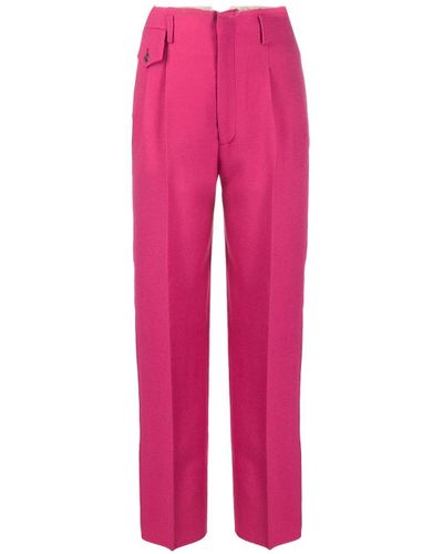 Golden Goose Deluxe Brand Wool Contrast Side Panel Trousers in Pink - Lyst