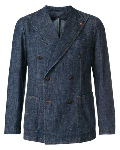 double breasted jean jacket